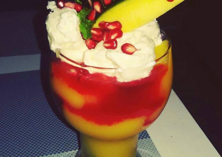Recipe of Super Quick Homemade Sweet and Sour Mango Parfait
