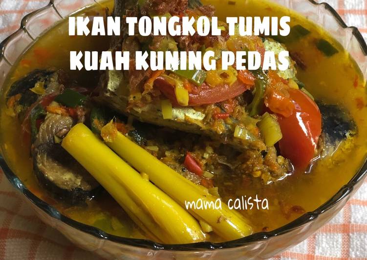 Ikan tpngkol tumis kuah kuning pedas