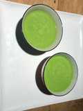 Velouté de petits pois au wasabi