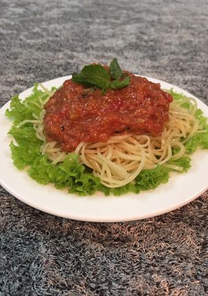Hình của món Mì sốt pate.