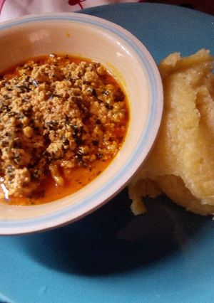 A picture of Baked egusi soup (Danti Kitchen).