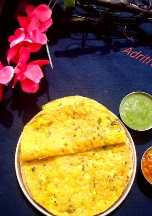 A picture of Aloo paratha.