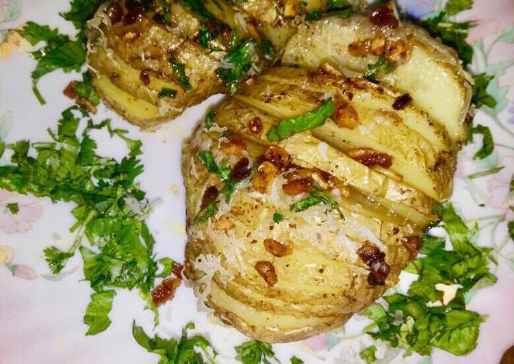 Steps to Make Perfect Mini Hasselback Potatoes with Chive Butter