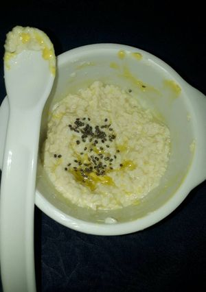 Foto resep MPASI 6m Day4 Tahu susu+margarin+chiaa+evoo