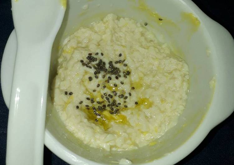 Resep MPASI 6m Day4 Tahu susu+margarin+chiaa+evoo, Bisa Manjain Lidah