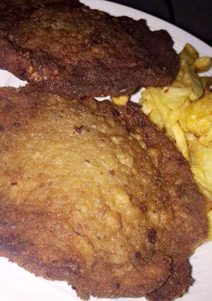 A picture of Escalope with Irish potato.