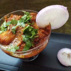 A picture of Spicy Dum Aloo.