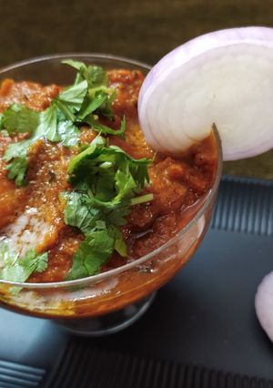 A picture of Spicy Dum Aloo.