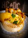 Baked Camembert with Leek Fondue and Crispy Parsley Brick Dippers