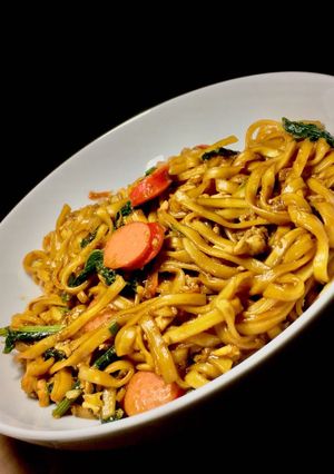 Foto resep Bakmie Gepeng Sosis Pedas Manis