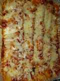 Lasagna de carne molida y plátano maduro