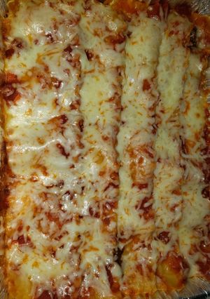 Una foto de Lasagna de carne molida y plátano maduro