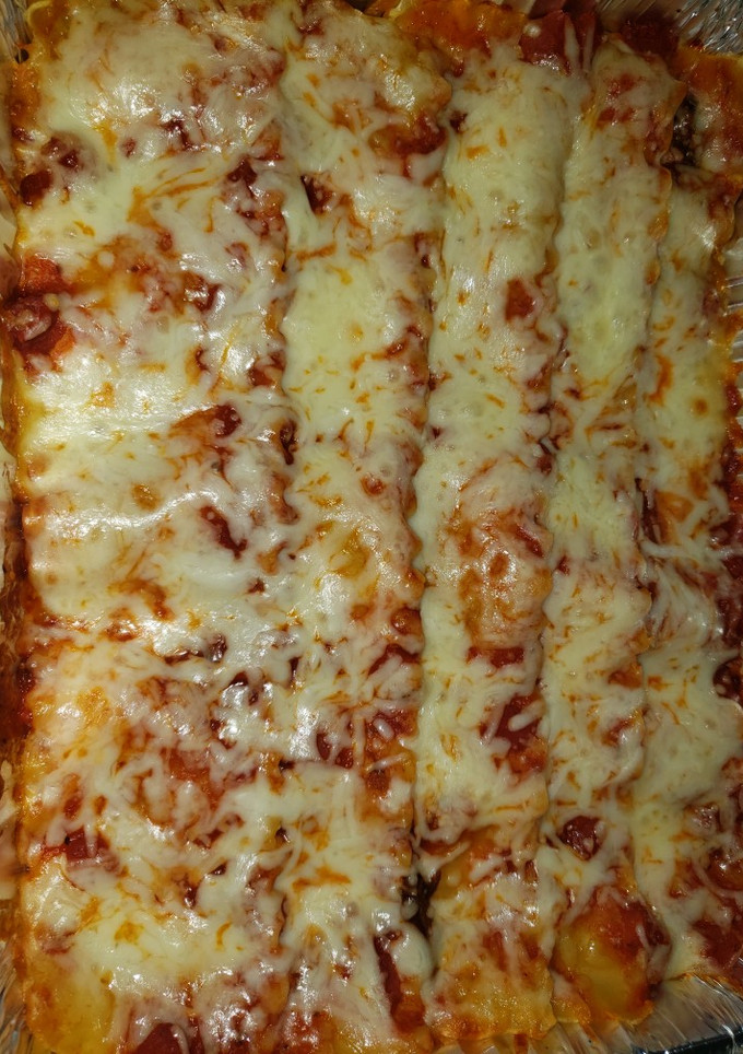 Una foto de Lasagna de carne molida y plátano maduro