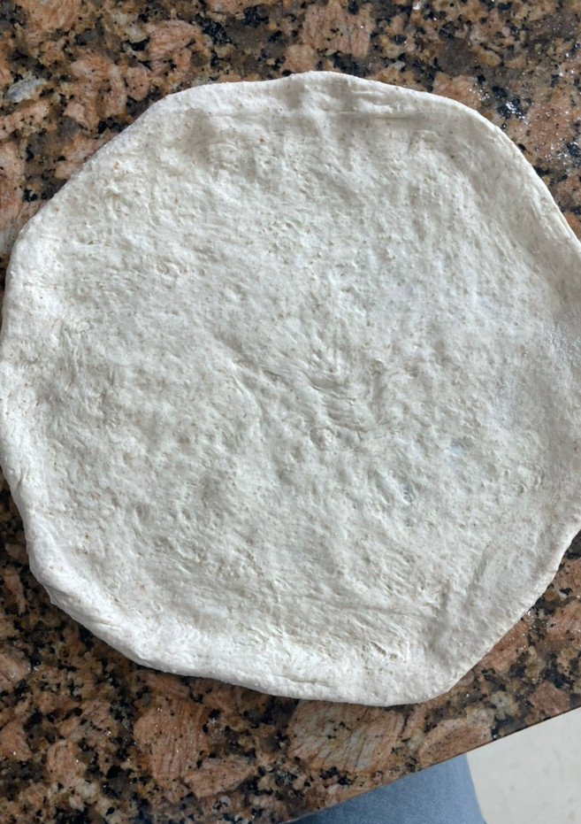 Una foto de Masa para pizza vegana con descarte de masa madre