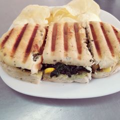Spinach Corn & Cheese sandwich A picture of Spinach Corn & Cheese sandwich.