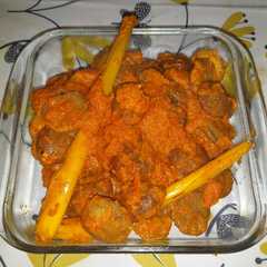 A picture of Jengkol Balado.