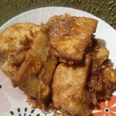 A picture of Fried yam (lazy breakfast😂).
