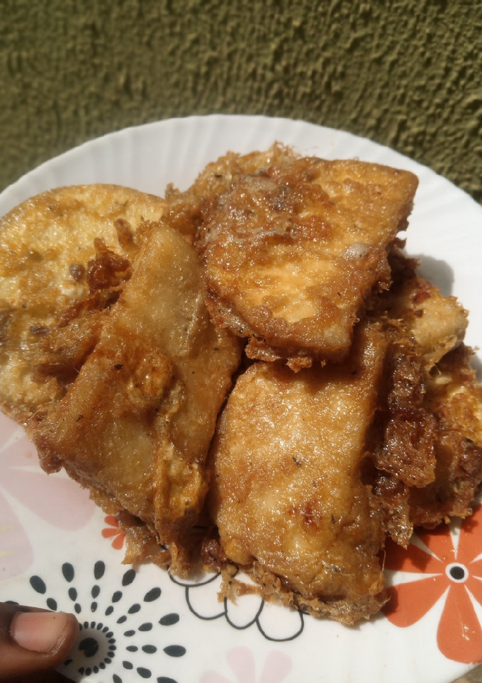 A picture of Fried yam (lazy breakfast😂).