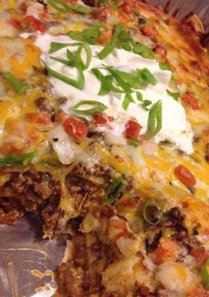 A picture of Best taco lasagna.