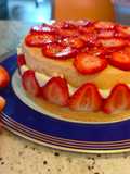Fraisier à la crème chiboust sans lactose