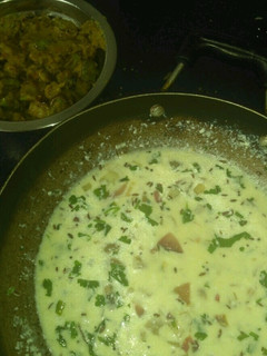 A picture of Majjiga Pulusu (Butter milk Stew).