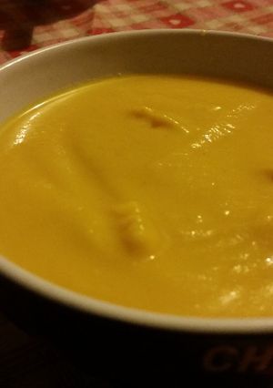 Une photo de Velouté de carotte au lait de coco