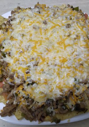 Una foto de Nachos estilo México