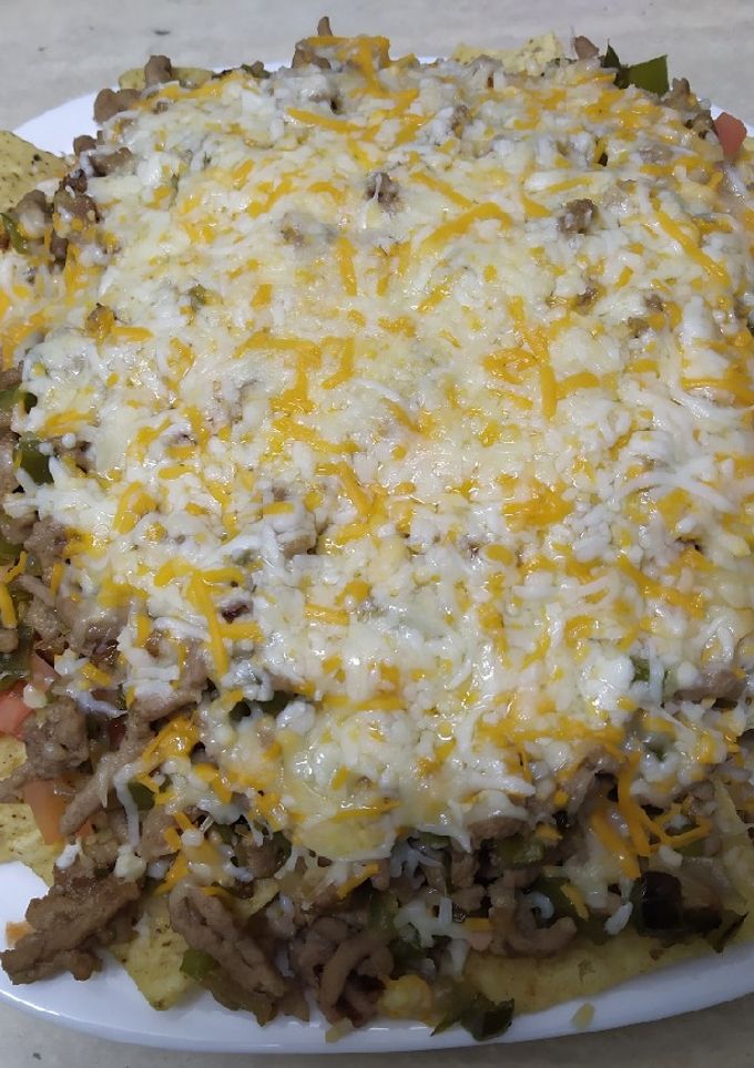 Una foto de Nachos estilo México
