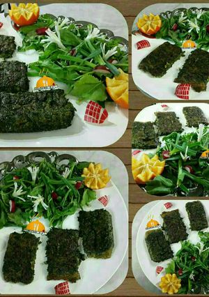 عکسی از دستور کوکو سبزی مژده‌پز