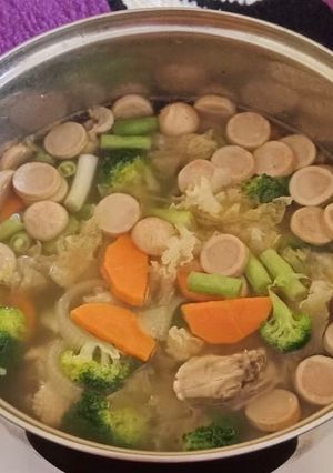 Foto resep Sup Sosis Jamur Kembang