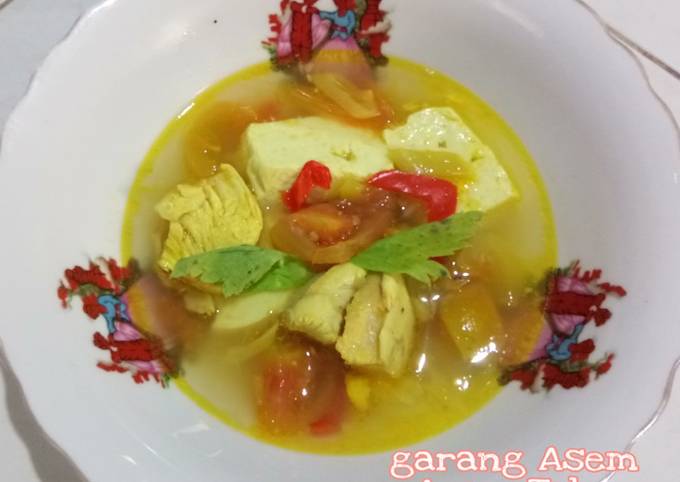 Garang Asem Ayam tahu (tanpa santan)