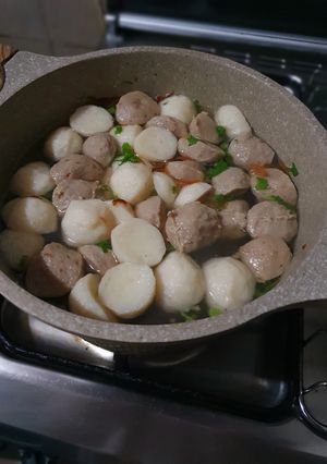 Foto resep Kuah Bakso Tanpa Bumbu Instan
