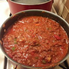 A picture of Spice up your jar spaghetti sauce!!!! delicious.