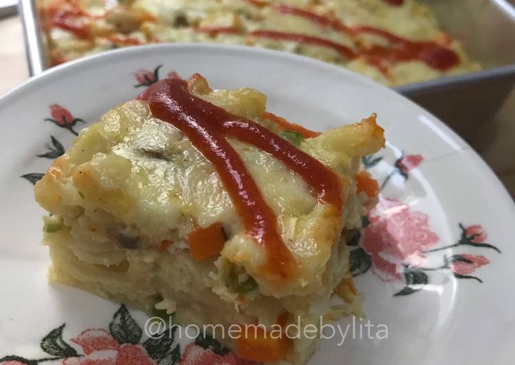 Cara Gampang Membuat Macaroni schotel ala resep Mba Fitri Sasmaya #homemadebylita Anti Gagal