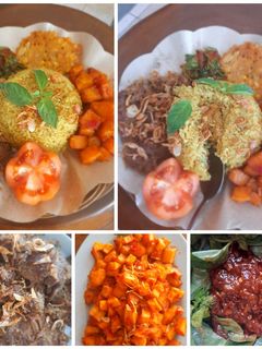 Foto resep Nasi tumpeng isi ayam kilat