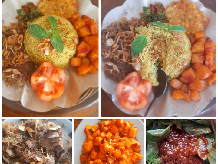 Cara Mudah Menyiapkan Resep Nasi tumpeng isi ayam kilat yang Menggugah Selera Anti Ribet, Sempurna