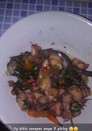 Foto resep Cumi asin pedes manis