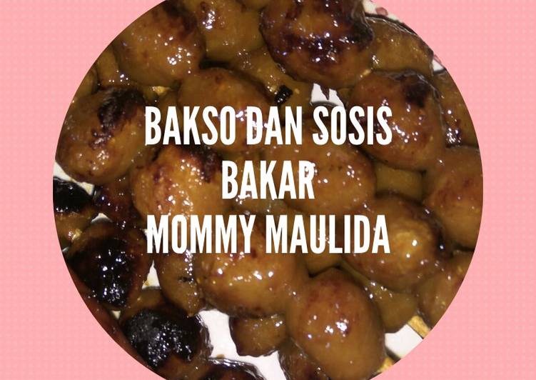 Camilan bakso dan sosis bakar