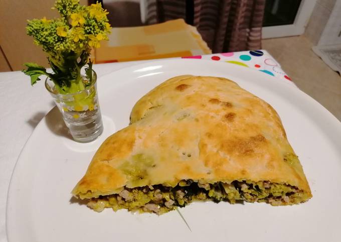 Modo semplice a Preparare Fatto in casa super veloce Calzone alle rape stufate 😚🥦