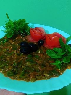 صورة لوصفة شكشوكة الفلفل الحلو🤍
