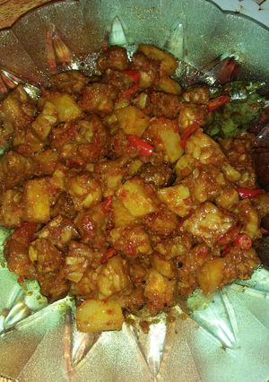 Foto resep Orek tempe&kentang basah