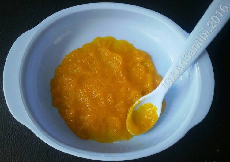 Resep MPASI: Puree Labu Kuning | Langkah Membuat MPASI: Puree Labu Kuning Yang Paling Enak