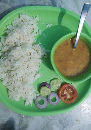 A picture of Dal chawal.