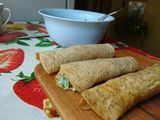 Нежные блинчики с зеленью и тофу (vegan)
