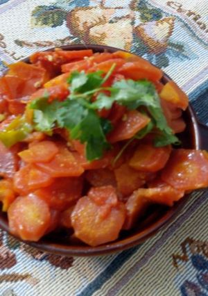 A picture of Carrots and Tomato Bujeya.