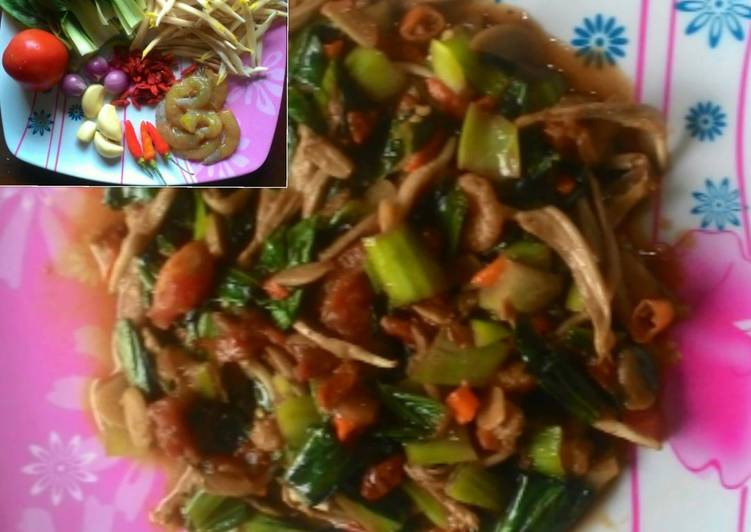 Tumis Pakchoi Jantung Pisang