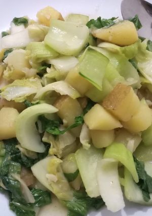 Foto resep Tumis kentang pakcoy dan sawi #eatingclean ala bu ami