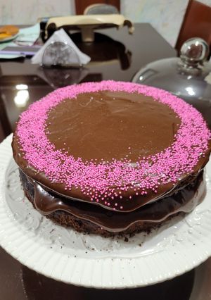 Una foto de Torta de banana y chocolate