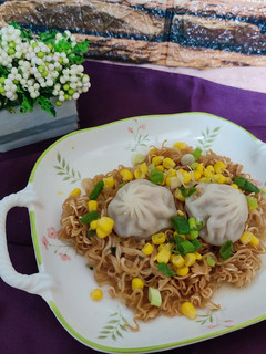 A picture of Instant Noodles with Soup Dumplings.