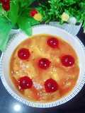 Orange jelly custard